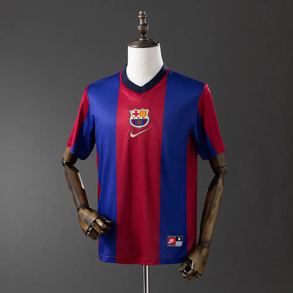 Camisola Barcelona 1998 Home - Retrô