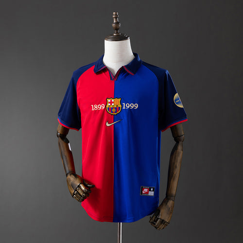 Camisola Barcelona 100th Anniversary Home - Retrô