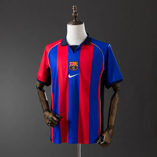 Camisola Barcelona 2001 Home - Retrô