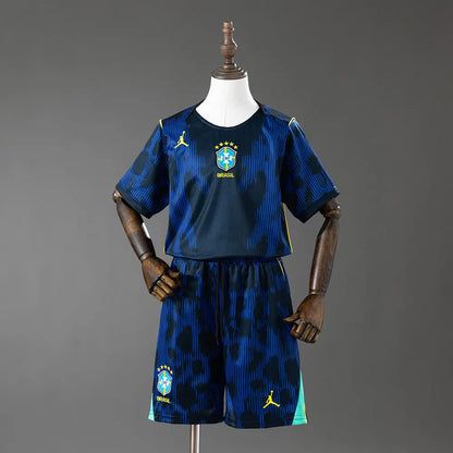 Conjunto infantil Brasil 2026-27 Away