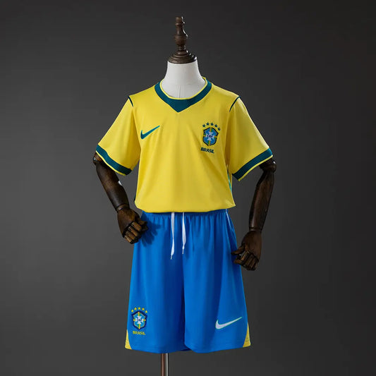 Conjunto infantil Brasil 2026-27 Home
